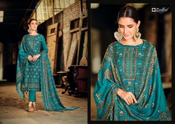 Zulfat Kashmira Pure Wool Pashmina Designer Dress Material Collection 